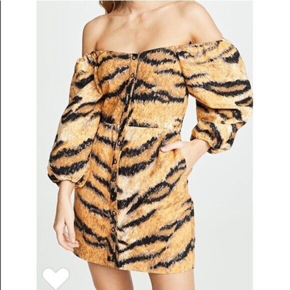 Hofmann Copenhagen tiger animal print dress Golden Hour NWOT